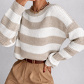 Chunky Striped Knit Sweater