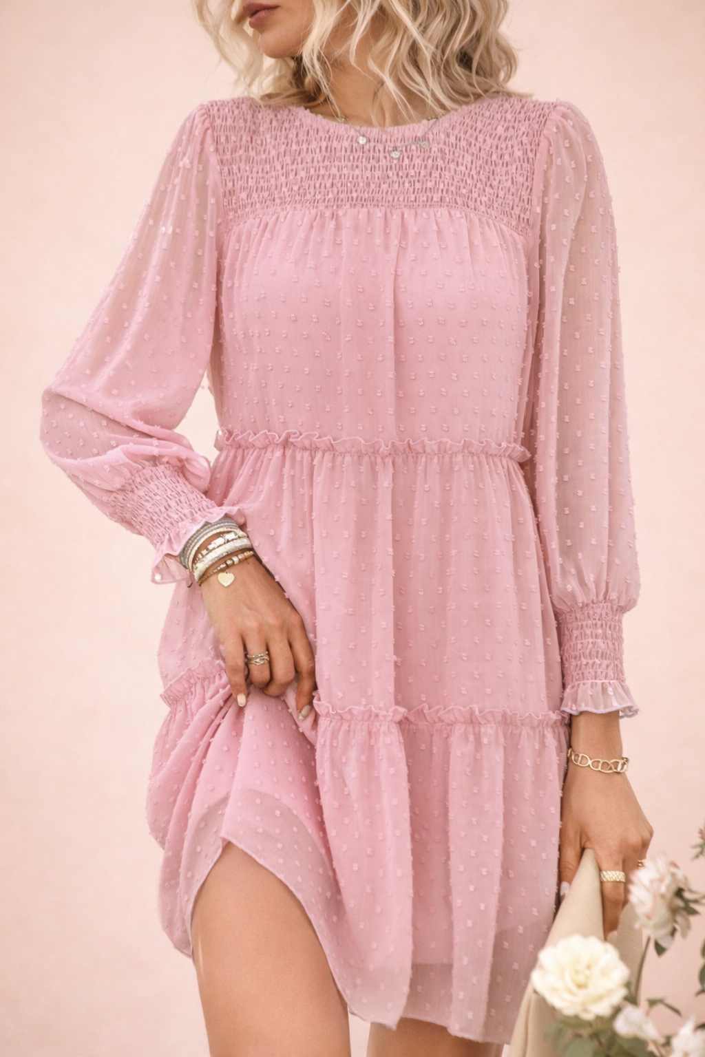 Sweet Moment Swiss Dot Dress