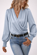 Bluebell Silky Draped Wrap Blouse