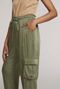 Luxe Satin Cargo Joggers