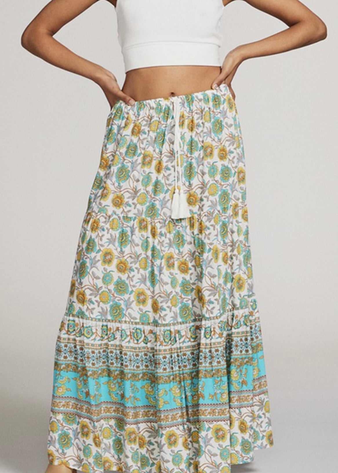 Printed Maxi Skirt