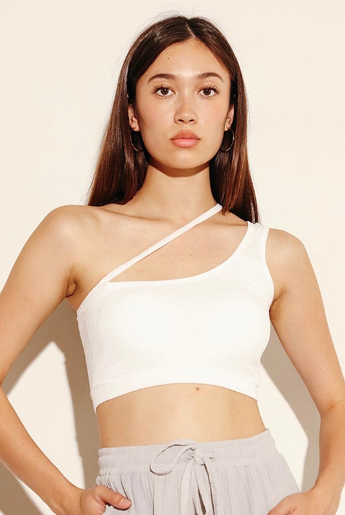 One Shoulder Bralette Tank
