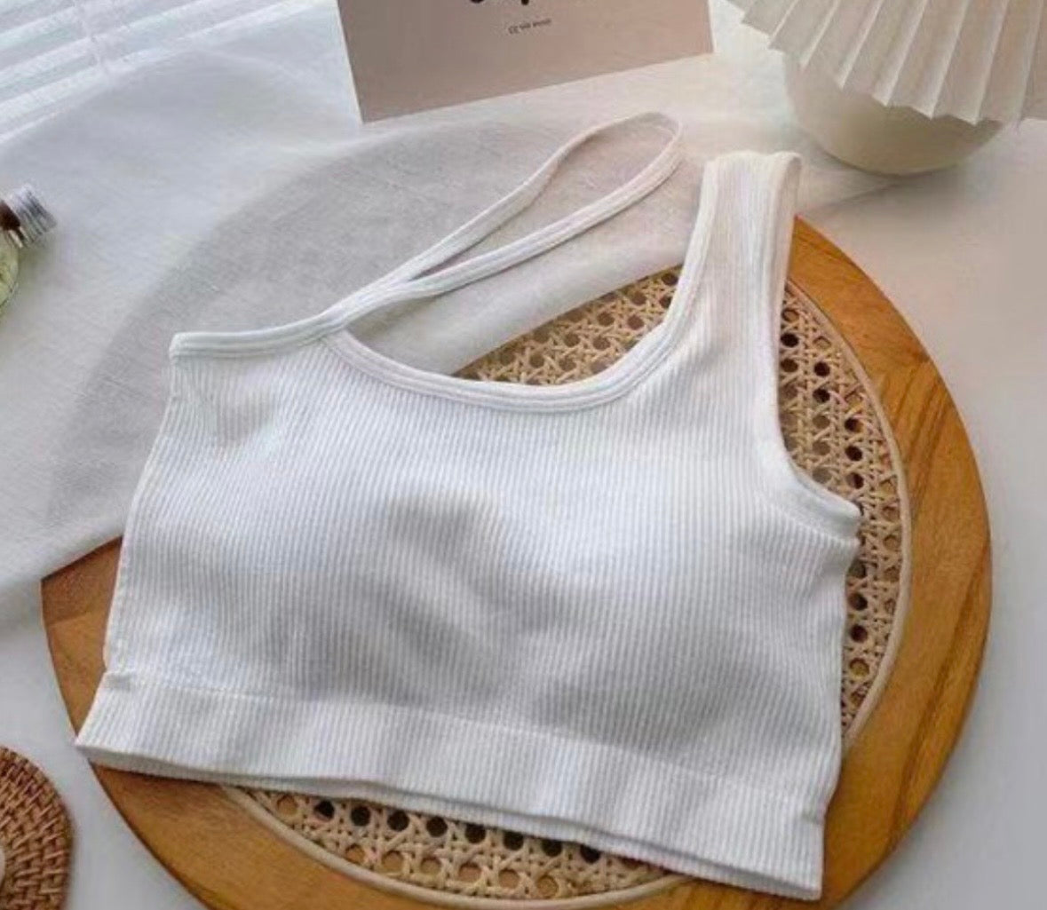One Shoulder Bralette Tank