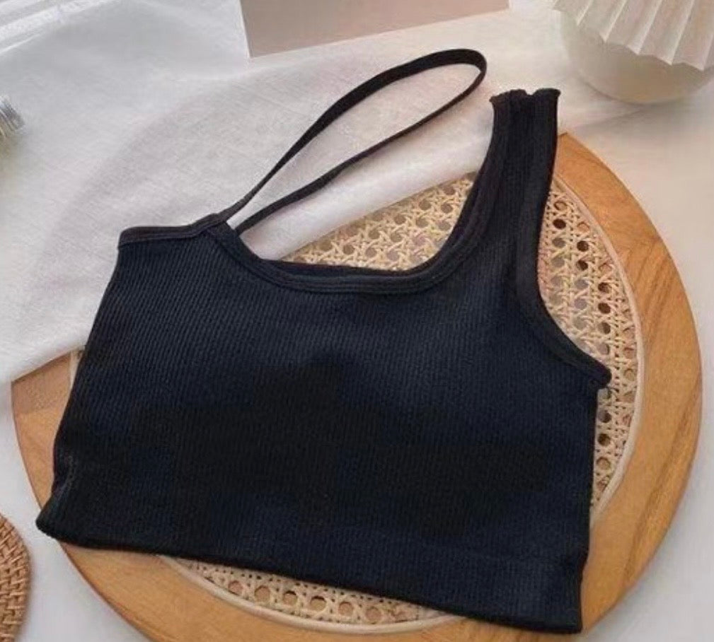 One Shoulder Bralette Tank