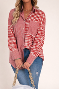 Gingham Button Down Top
