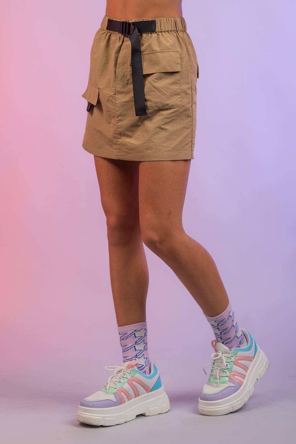 High Waist Active Buckle Skirt